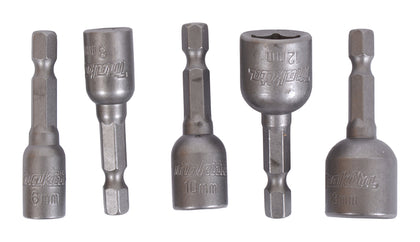 Makita 5 tlg. Stecknussset 1/4' Sechskant: SW6, 8, 10, 12, 13mm (B-39154)