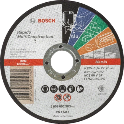 Bosch Professional Trennscheibe Rapido MC 125 x1,6mm g (2608602383)