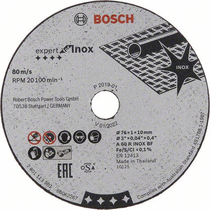 Bosch Professional TS 76x1x10mm Expert for Inox,5 Stk. (2608601520)