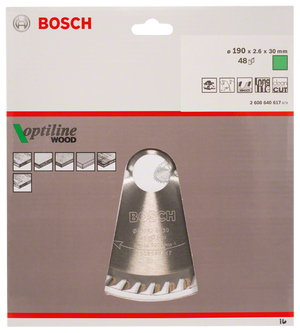 Bosch Professional Kreissägeblatt OP WO H 190x30-48 (2608640617)