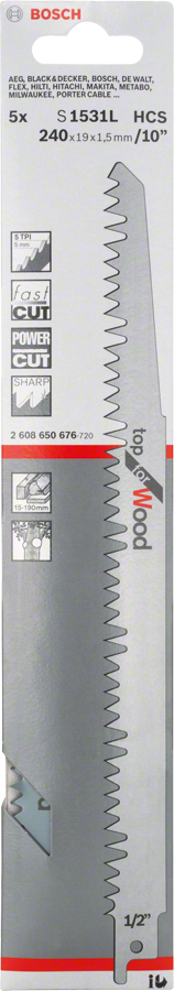 Bosch Professional 5 Säbelsägebl.S 1531 L (2608650676)