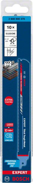 Bosch Professional Expert 'Thick Tough Metal' S 1155 CHC Säbelsägeblatt, 10 Stück (2608900370)