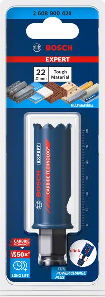 Bosch Professional Expert Tough Material Lochsäge, 22 x 60 mm (2608900420)