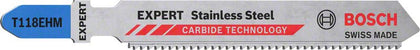 Bosch Professional Expert 'Stainless Steel' T 118 EHM Stichsägeblatt, 3 Stück (2608900562)