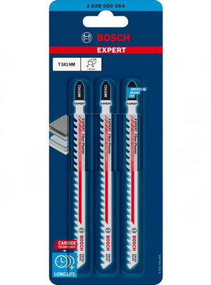 Bosch Professional Expert 'Fiber Plaster' T 341 HM Stichsägeblatt, 3 Stück (2608900564)