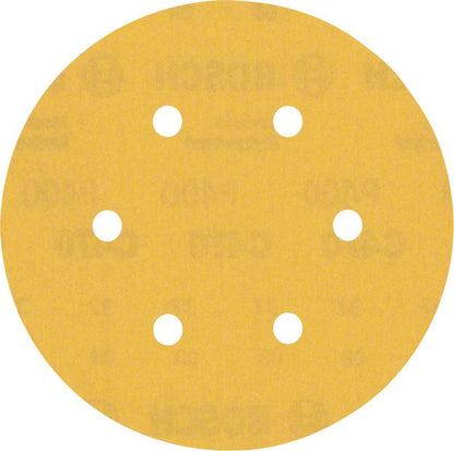 Bosch Professional Expert C470 Schleifpapier mit 6 Löchern für Exzenterschleifer, 150 mm, G 400, 5-tlg. (2608900821)