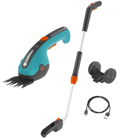 Gardena Set Akku-Grasschere ClassicCut Li + Stiel + Räder (9886-20)
