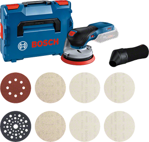Bosch Professional GEX 18V-125 (L) Akku-Exzenterschleifer + M480 Starter-Kit (0615A5004H)