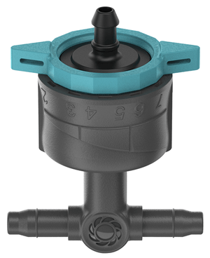 Gardena Micro-Drip-System Regulierbarer Reihentropfer 1-8 l/h, druckregulierend - Inhalt: 5 Reihentropfer, 1 Verschlusskappe (13314-20)