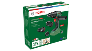 Bosch DIY AdvancedDrill 18V-80 QuickSnap Akku-Bohrschrauber inkl. 3x Aufsätze (06039E2003)