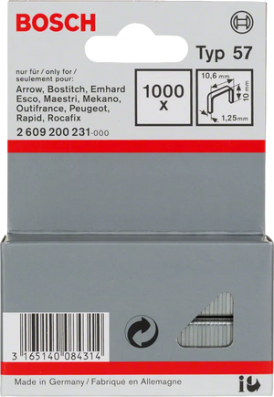 Bosch Professional 1000 Tackerklammern 12/10,6mm Typ57 (2609200232)
