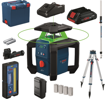Bosch Professional GRL 18V-4-34CVG (L) Akku-Rotationslaser (1x4,0Ah + BT 170 HD + GR 240) (0615A500DH)